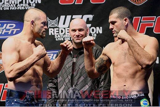 Chuck Liddell and Mauricio "Shogun" Rua at UFC 97