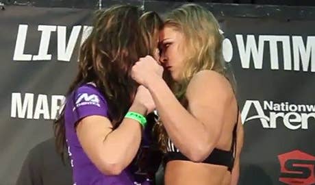 Strikeforce: Tate vs Rousey Weigh-In Video