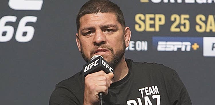 Nick Diaz reacts to reporter asking him if he's scared at the UFC 266 ...