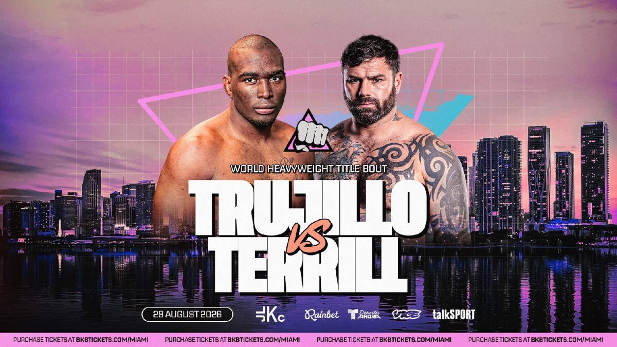  TERRILL GETS SHORT-NOTICE TITLE SHOT AGAINST BKB HEAVYWEIGHT WORLD CHAMPION TRUJILLO AT BKB 58: MIAMI