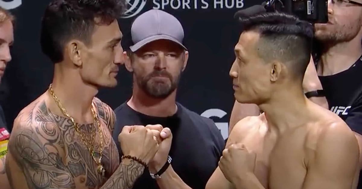 UFC Singapore Holloway vs. Korean Zombie weighins and final faceoffs