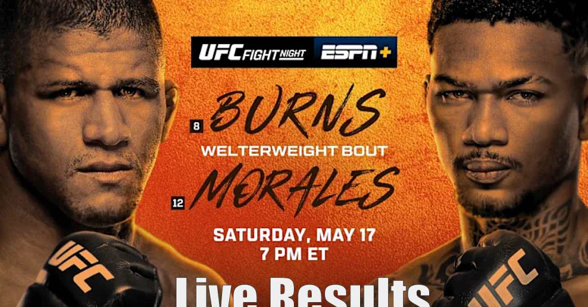 Ufc vegas 106 burns vs morales results mmaweekly ufc and mma