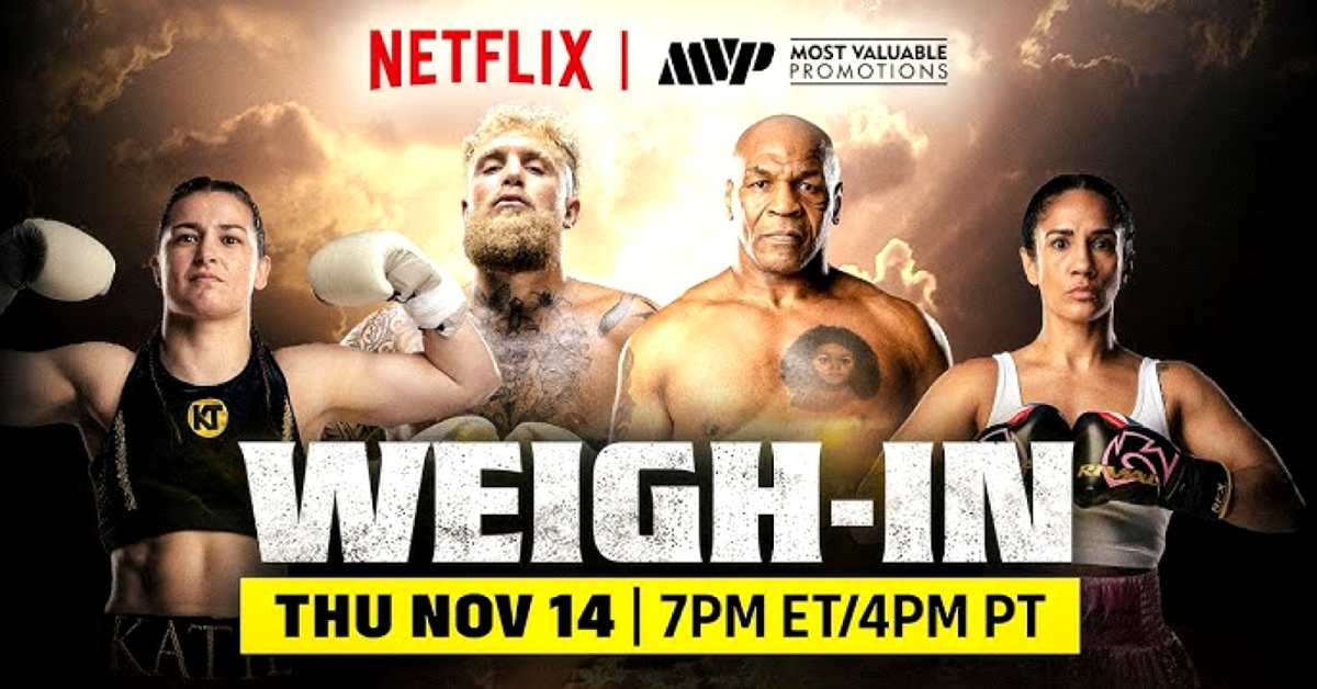 Jake paul tyson actual fight time