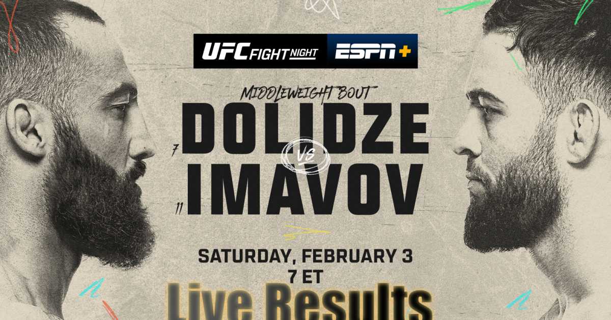 UFC Vegas 85 Live Results: Dolidze vs. Imavov UFC Vegas 85 Live Results: Dolidze vs. Imavov