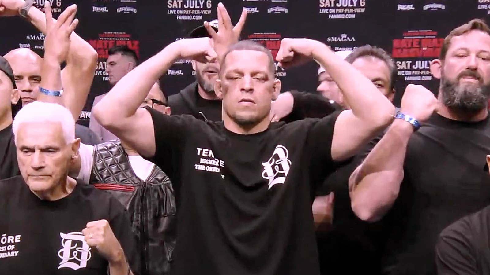 Nate Diaz vs. Jorge Masvidal boxing match open workouts video