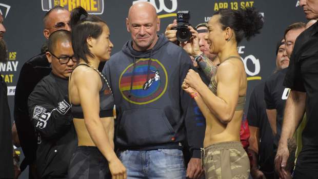 Zhang Weili and Yan Xiaonan, UFC 300 Ceremonial Weigh-In
