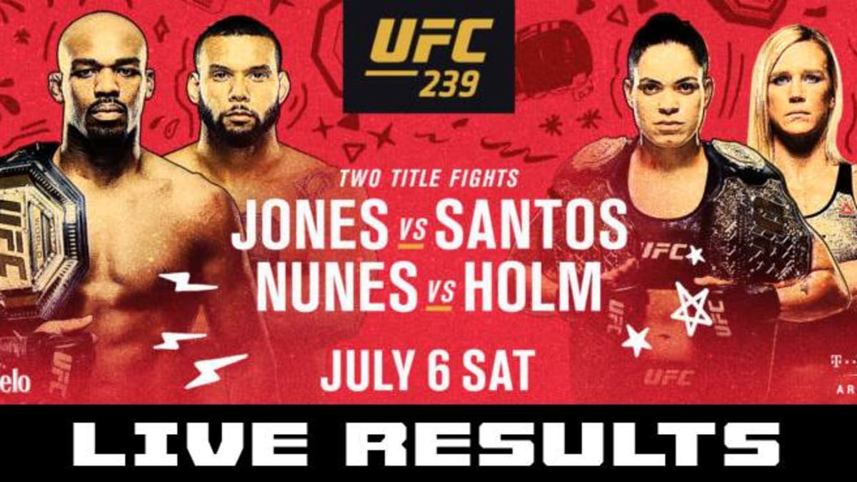 UFC 239 Live Results Jones vs. Santos Results Fight Stats