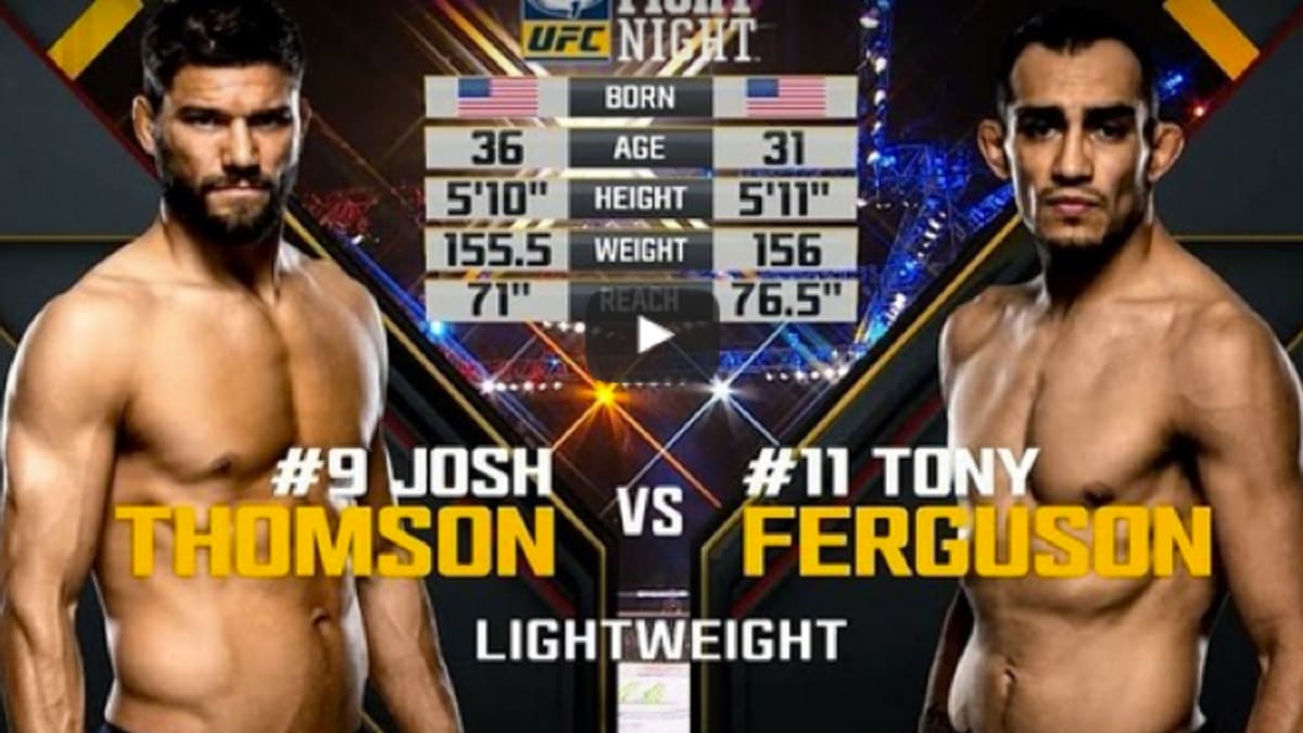 Watch Tony Ferguson Soundly Beat Josh Thomson UFC 209 Free Fight