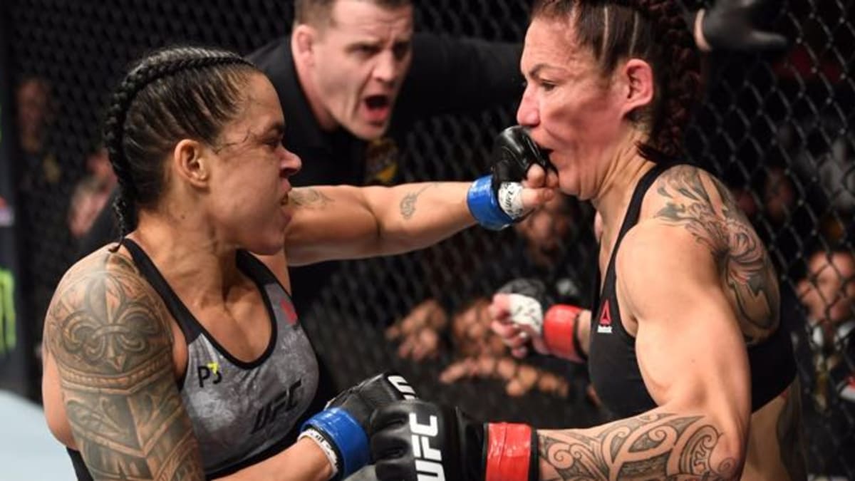 Watch Amanda Nunes face plant Cris Cyborg UFC 239 free fight MMAWeekly UFC and MMA News Results Rumors and Videos