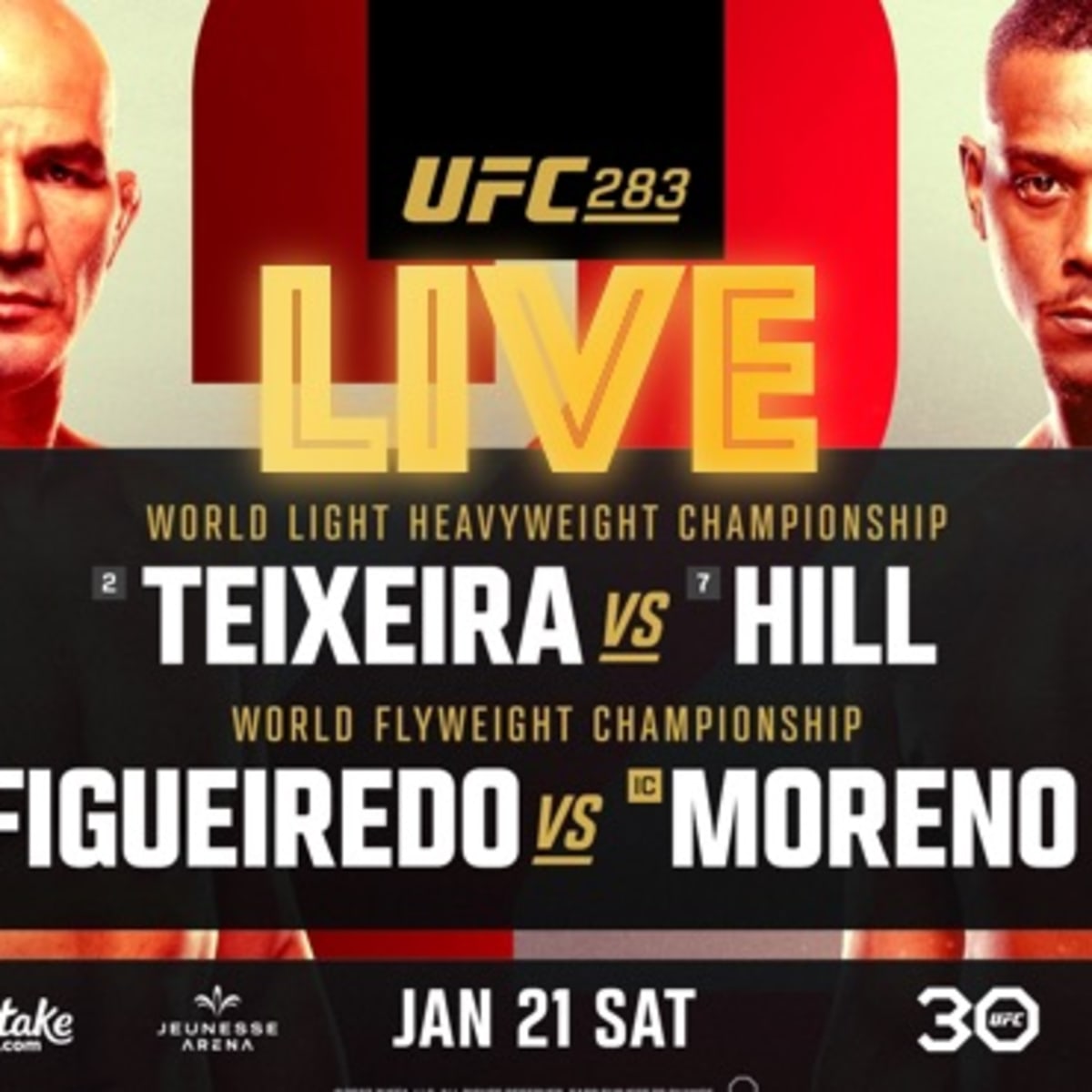 UFC 283 Live Results Glover Teixeira vs Jamahal Hill