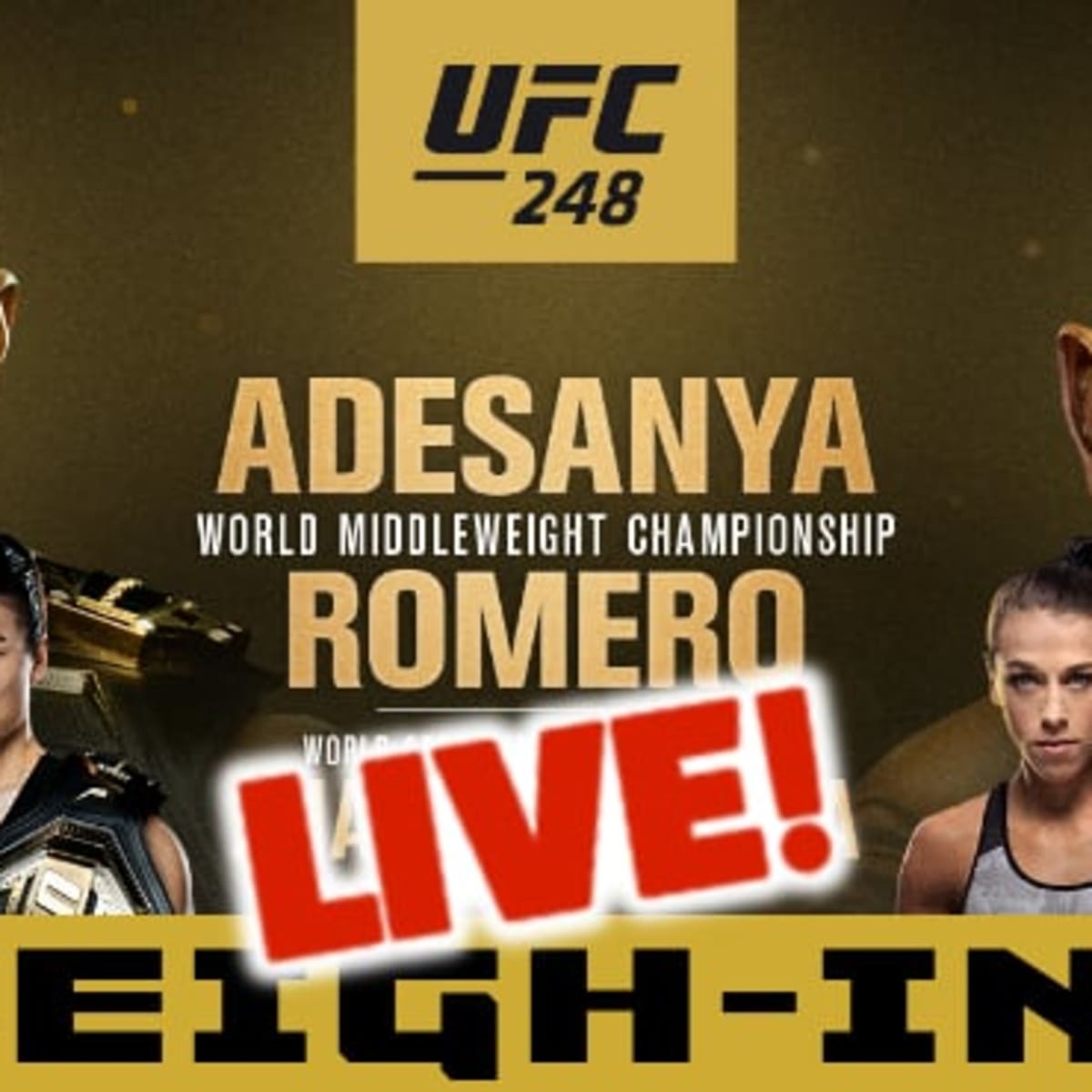 UFC 248 Adesanya vs Romero LIVE Weigh-in Video and Results
