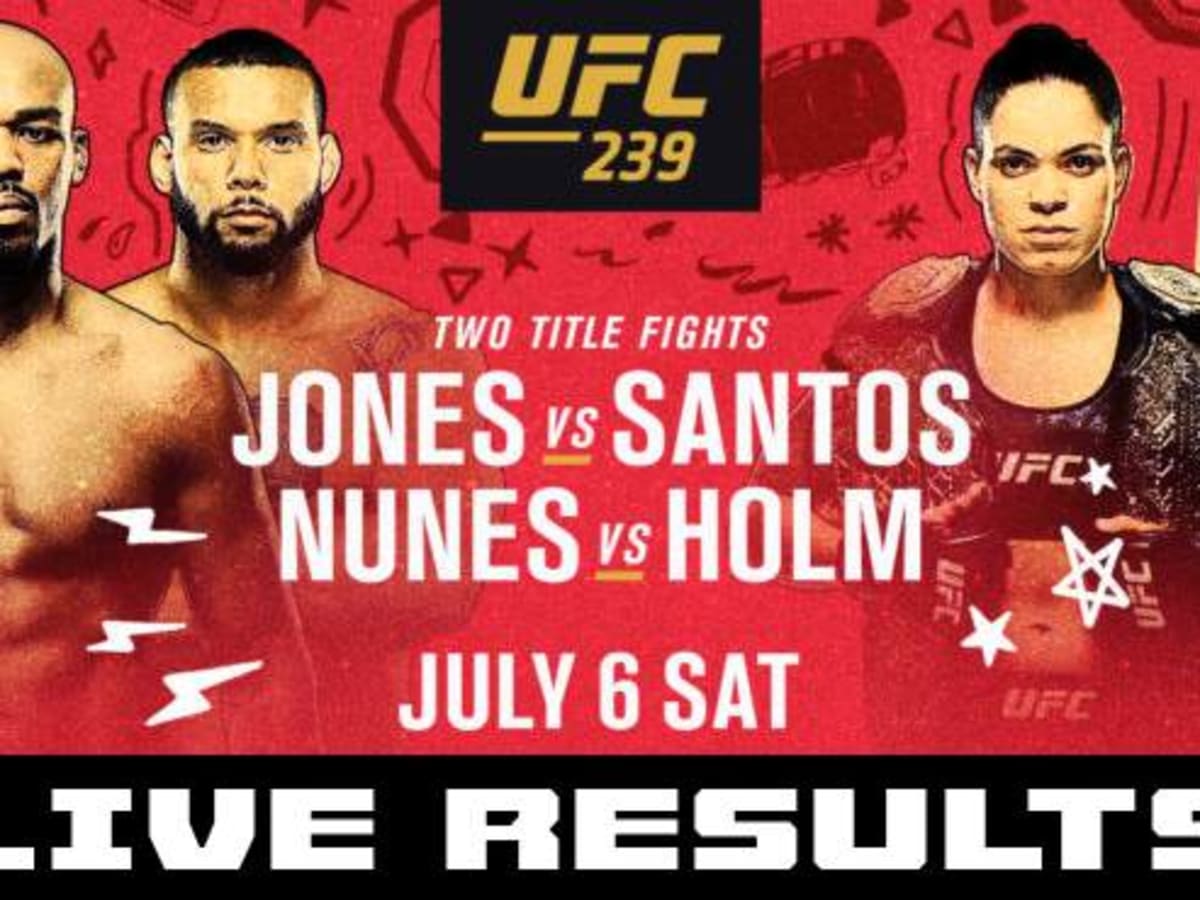 UFC 239 Live Results Jones vs. Santos Results Fight Stats