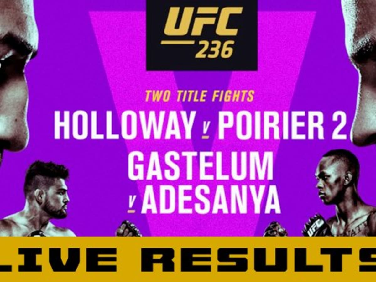 UFC 236 Live Results Holloway vs. Poirier 2 Full Results and Live Fight Stats MMAWeekly UFC and MMA News Results Rumors and Videos