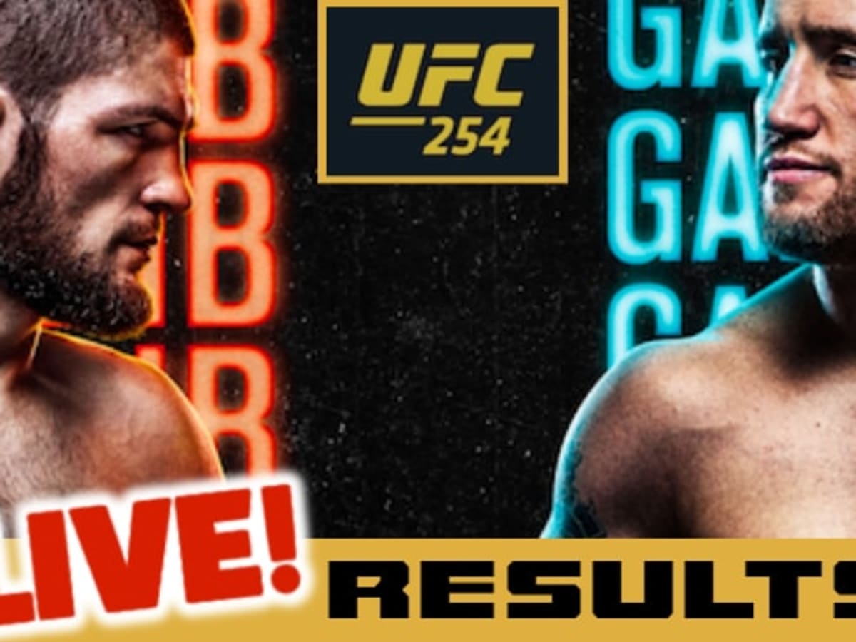 UFC 254 Khabib vs. Gaethje Live Results from Fight Island