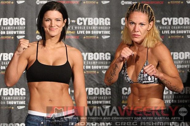 Ronda Rousey Would Fight Gina Carano or Cris Cyborg, but Only Wants to Beat  Up One of Them - MMAWeekly.com | UFC and MMA News, Results, Rumors, and  Videos