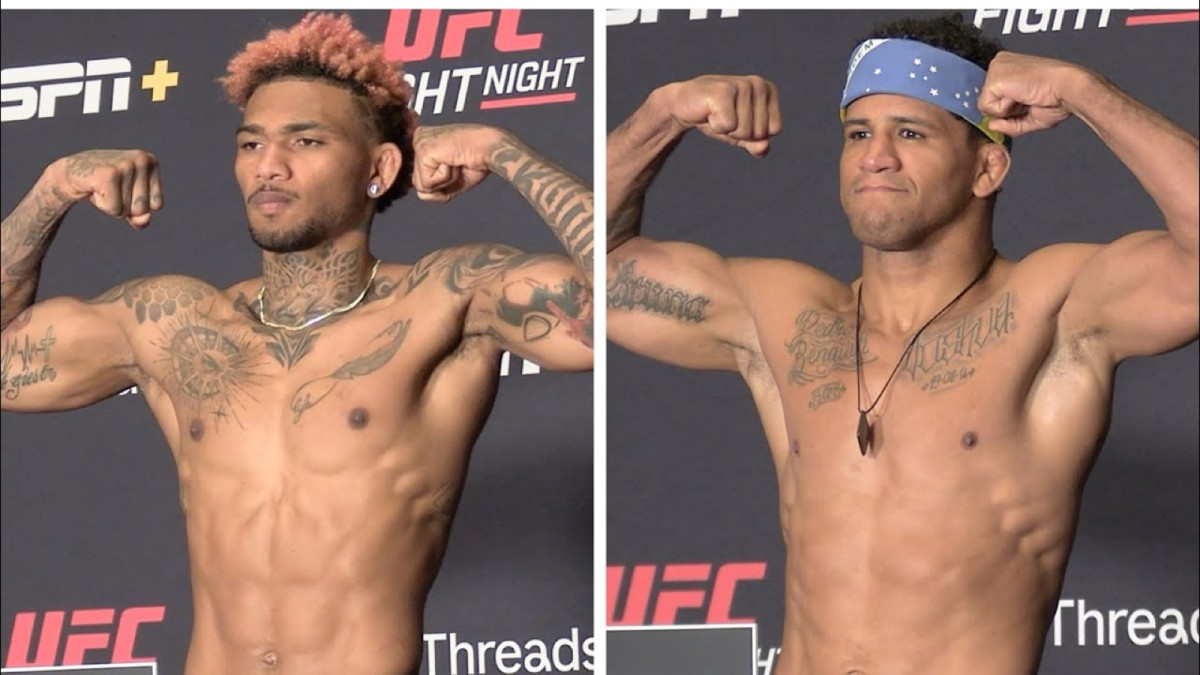 UFC Vegas 106 main event weigh-in video: Gilbert Burns vs. Michael Morales