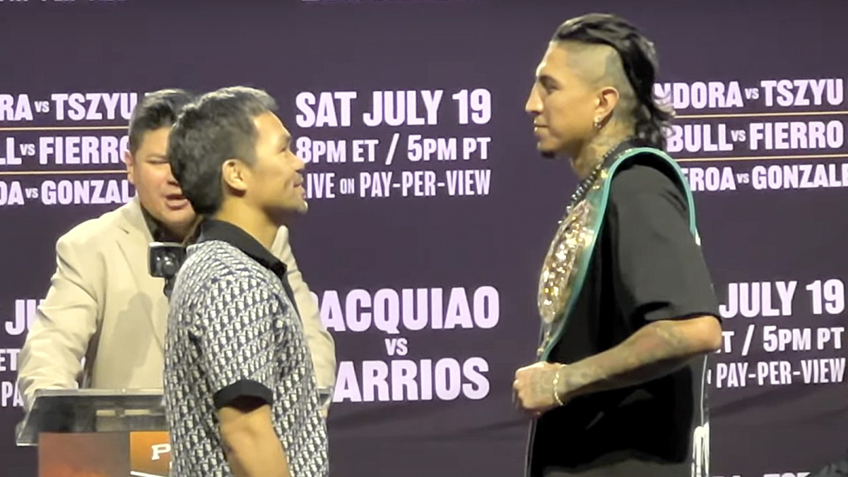 Manny Pacquiao vs. Mario Barrios L.A. Press Conference Face-Offs