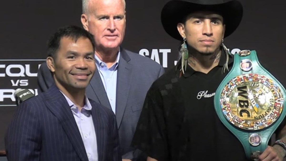 Manny Pacquiao vs. Mario Barrios face-off