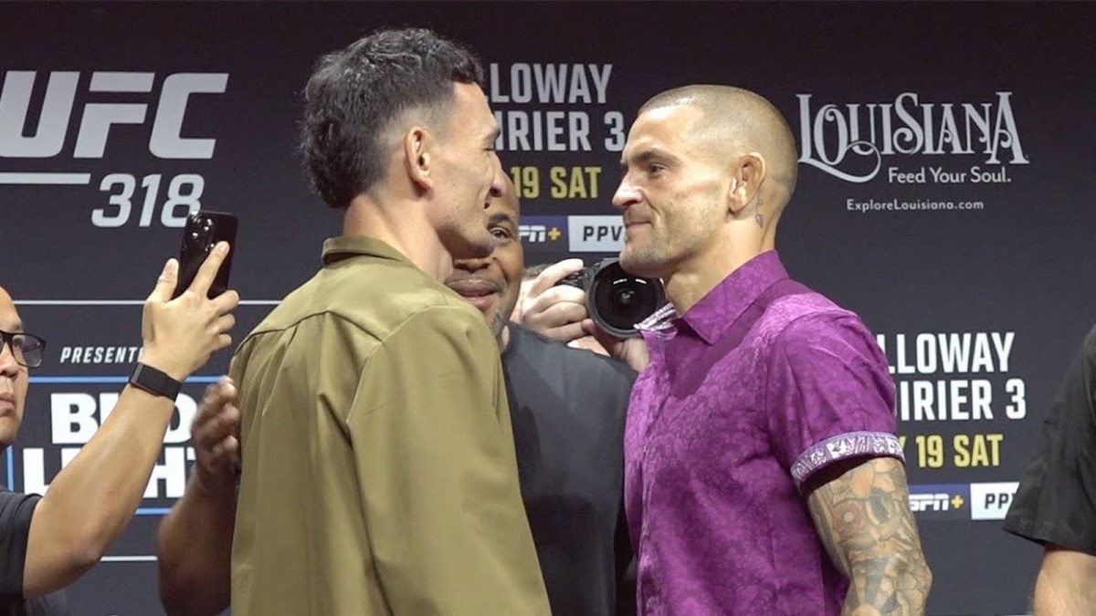 UFC 318 Press Conference Face-Offs