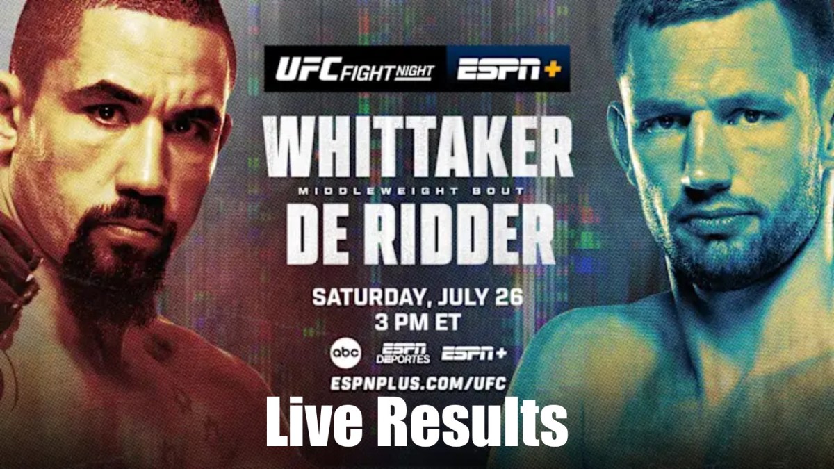 UFC Abu Dhabi: Whittaker vs. De Ridder Live Results