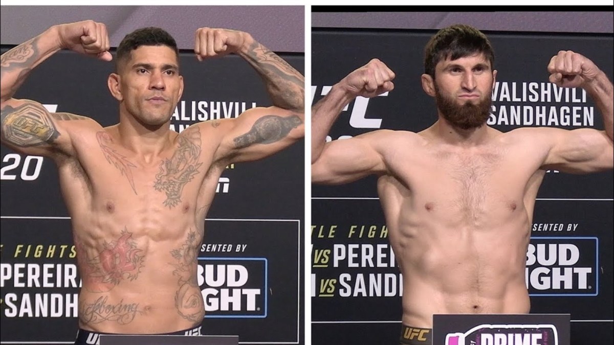 UFC 320 main event weigh-in video: Magomed Ankalaev vs. Alex Pereira
