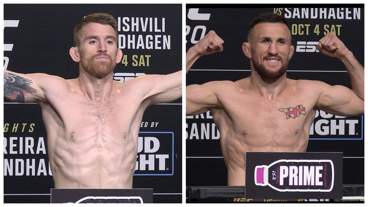 UFC 320 co-main event weigh-in video: Merab Dvalishvili vs. Cory Sandhagen