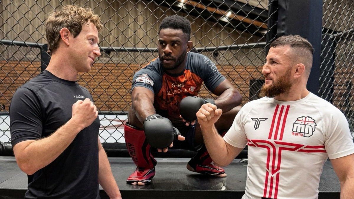 Merab Dvalishvili slaps Mark Zuckerberg during physical three-round sparring session | VIDEO