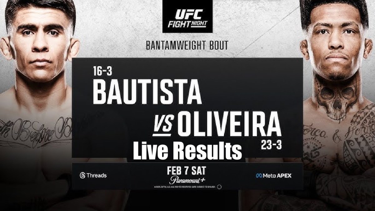 UFC Vegas 113: Bautista vs. Oliveira live results
