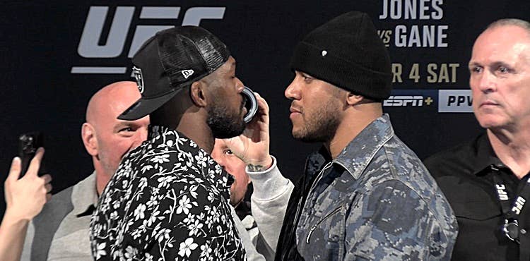 UFC 285: Jones vs. Gane Press Conference Face-Offs | VIDEO - MMAWeekly