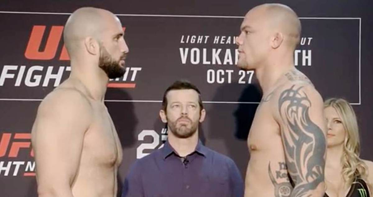 UFC Moncton Volkan vs. Smith Weighin FaceOffs Video