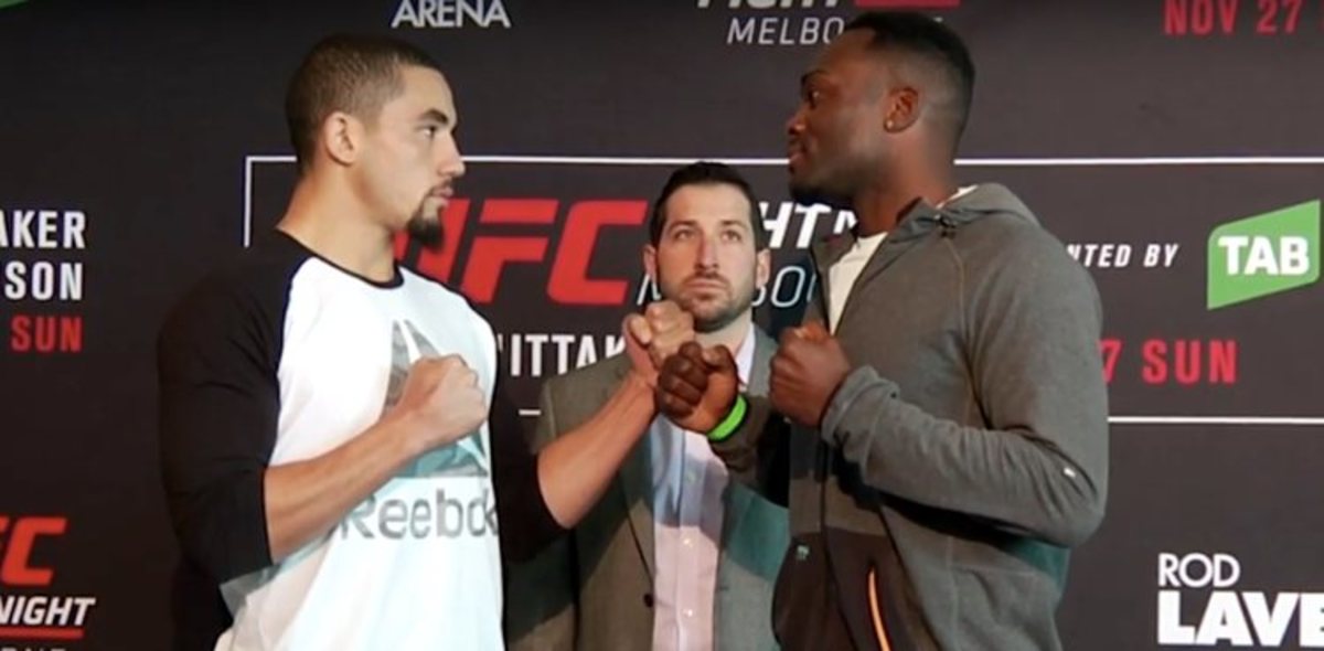 UFC Melbourne Robert Whittaker vs. Derek Brunson Media Day FaceOffs (video)