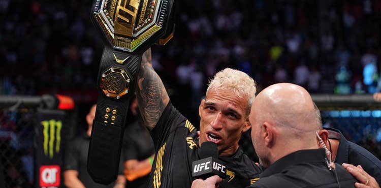 Lightweight Champ Charles Oliveira Will Be Cage Side At UFC 264 For 