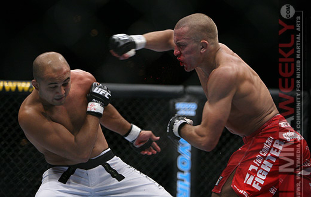 BJ Penn and Georges St. Pierre at UFC 58