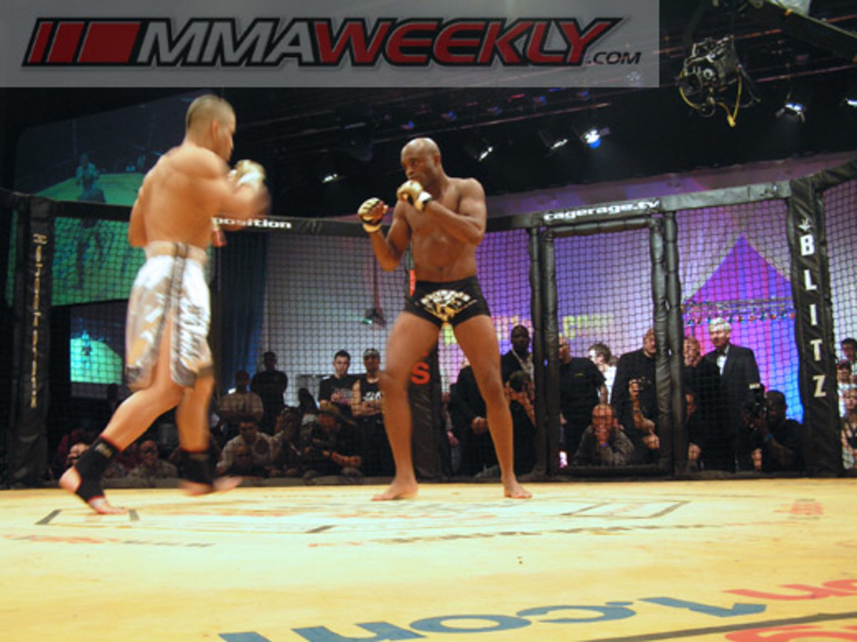 Tony Fryklund and Anderson Silva at Cage Rage 16