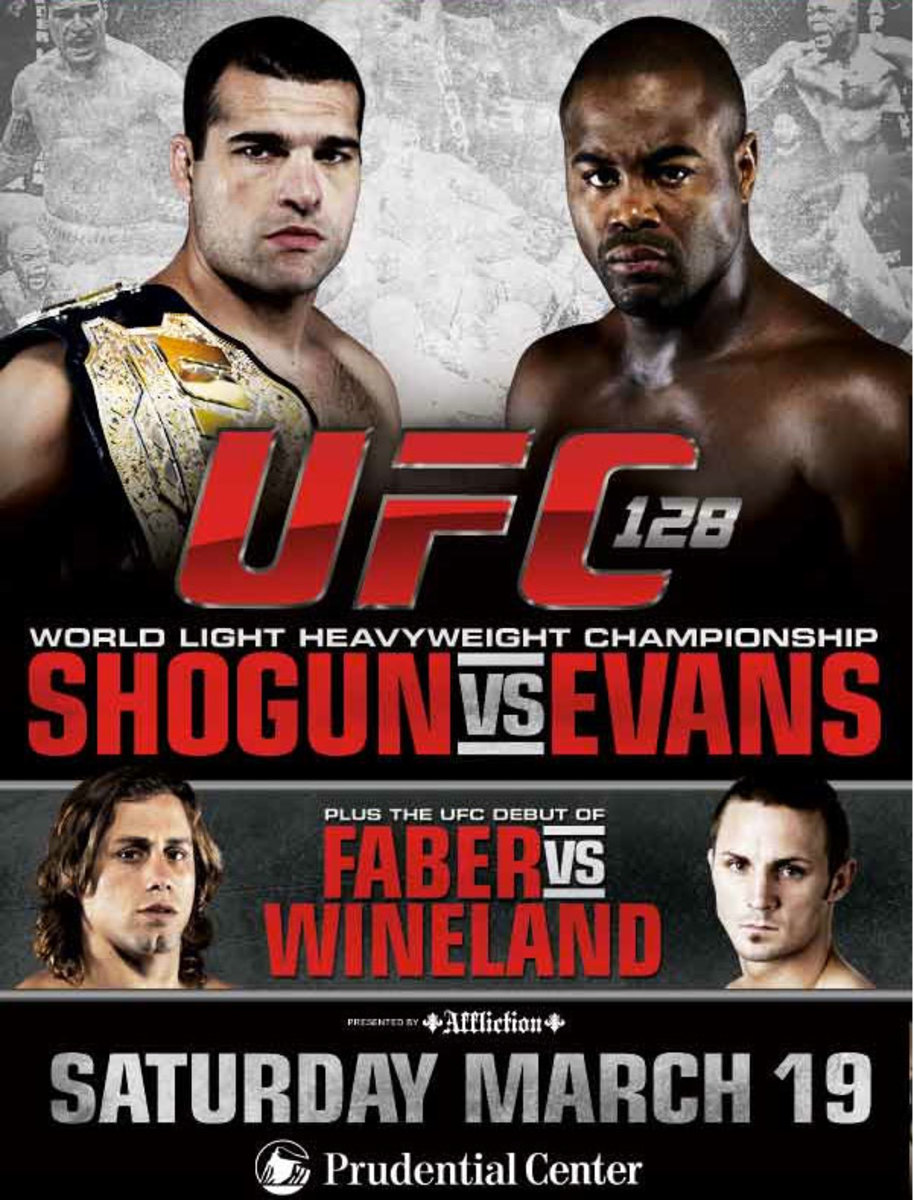 UFC 128 Shogun vs Evans Poster