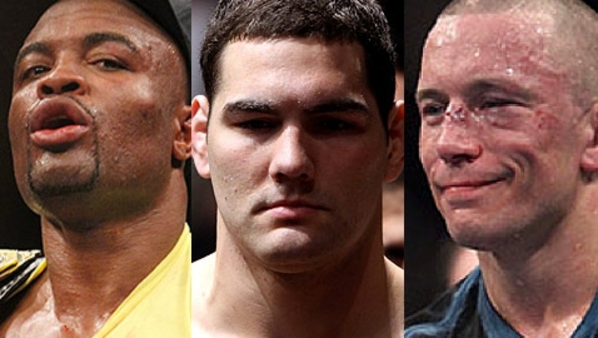 Anderson Silva, Chris Weidman and Georges St-Pierre