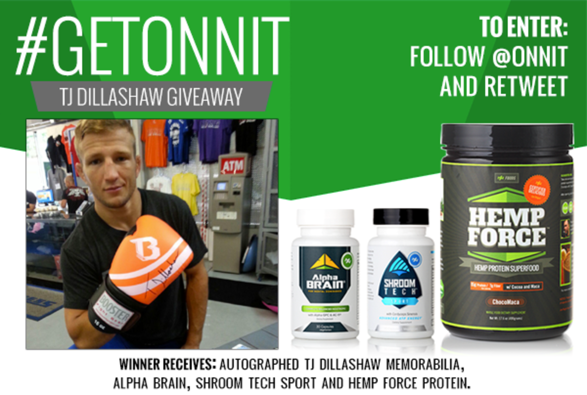 Onnit Giveaway TJ Dillashaw Autographed Merchandise + Onnit Alpha